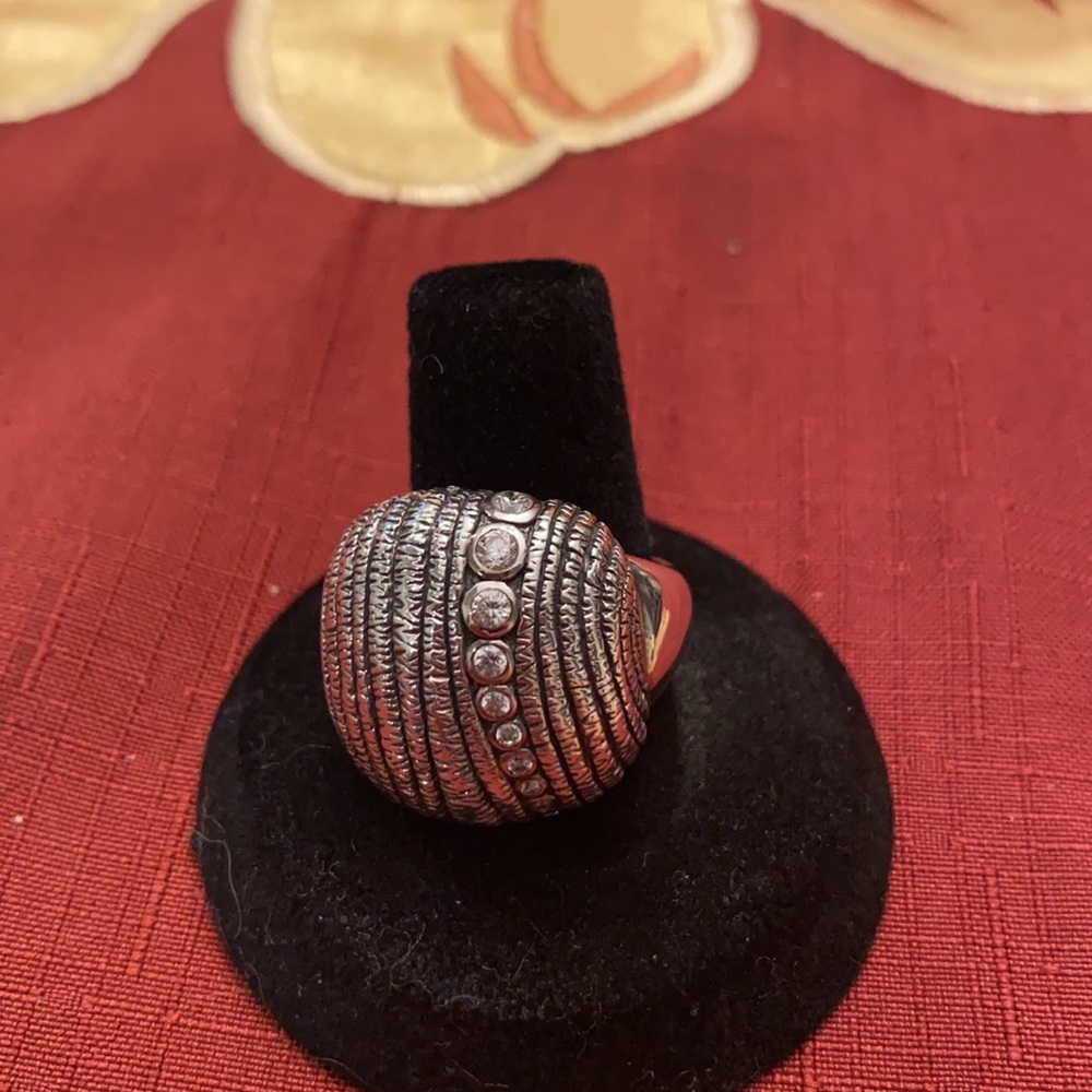 .925 Sterling silver and cubic zirconia ring - Picture 7 of 9